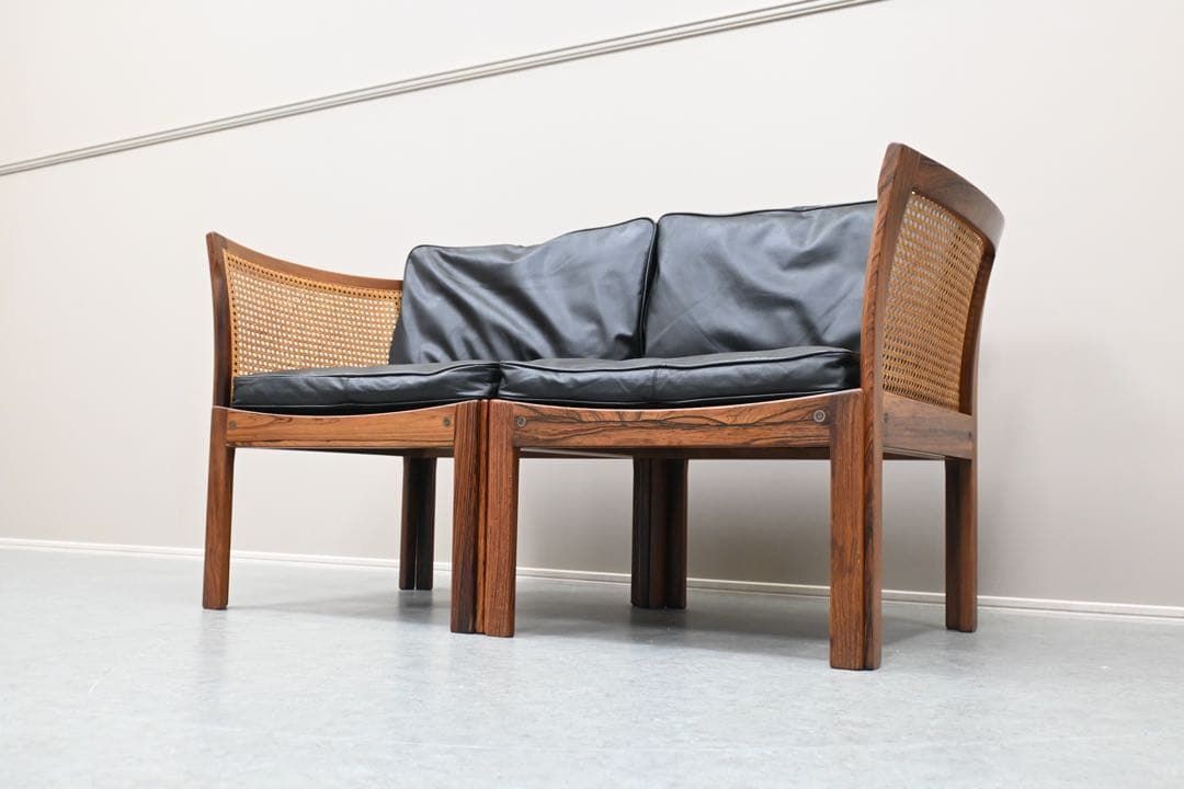 希少品】C.F.C Silkeborg社製 プレクサスチェア 籐張ローズウッド