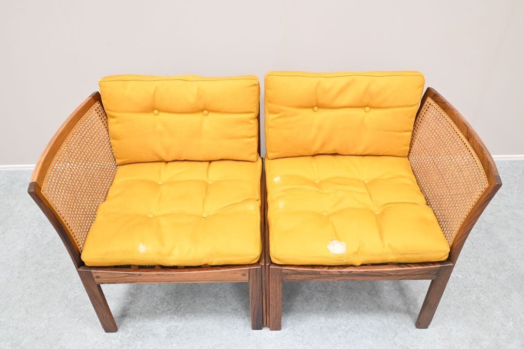 希少品】C.F.C Silkeborg社製 プレクサスチェア 籐張ローズウッド