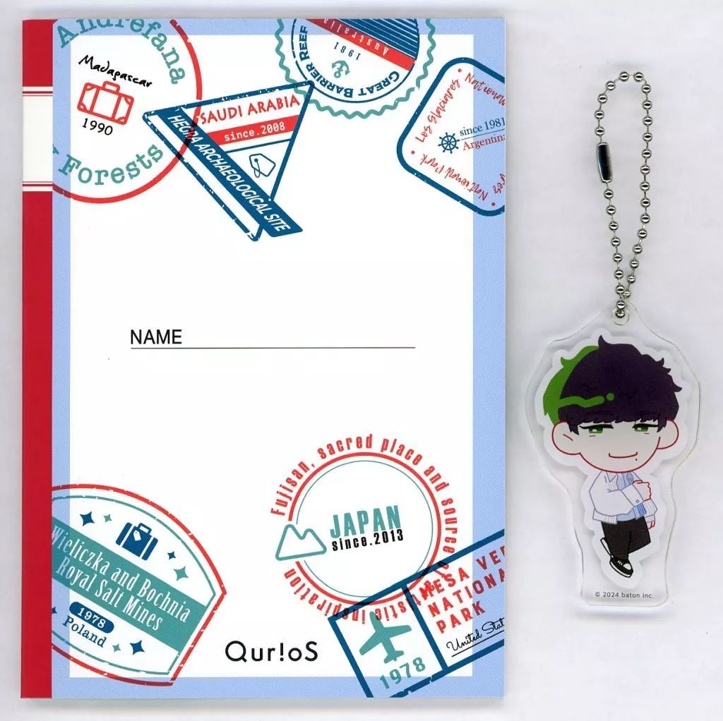 中古】グッズセット 東言 “世界旅行”ノート+アクリルキーホルダー