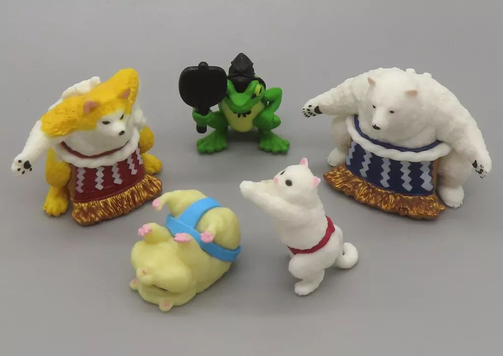 中古】トレーディングフィギュア 全5種セット 「あにまる相撲番付