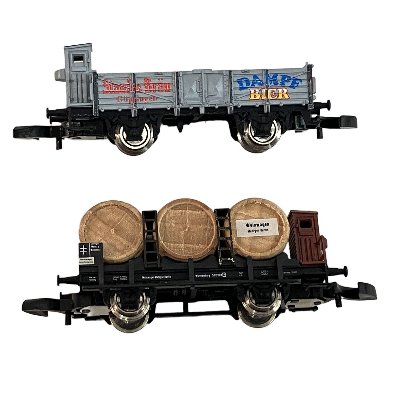 marklin mini club 82173 ワイン樽 DAMPF BIER ビアカップ付 貨車 2両
