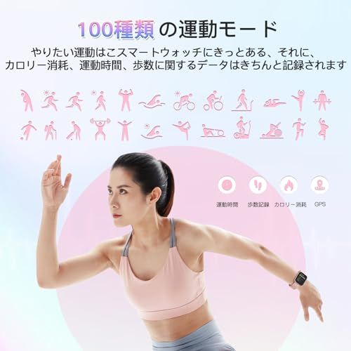 aeac スマートウォッチ iphone対応 アンドロイド対応 通話機能付き Alexa搭載 SMSメッセージ通知 IP 68防水 睡眠トラッカー 100 種類運動モード 歩数 カロリー消費記録 メンズウォッチ 1.8インチHDタッチパネル プ 3 f 59 5 a 9