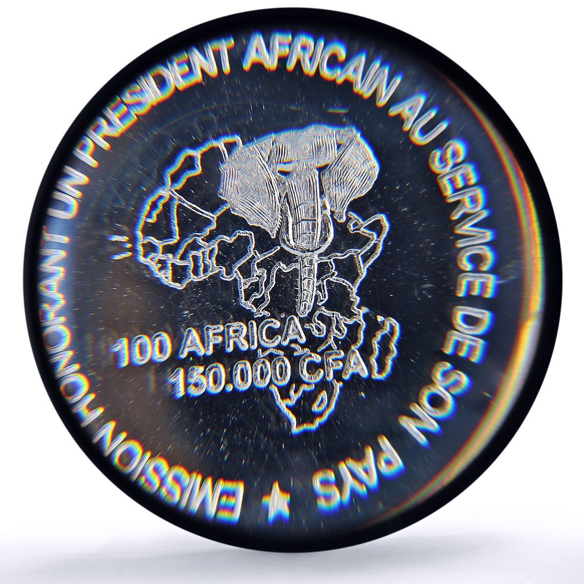 コートジボワール 150000フラン バグボ 100 アフリカゾウ MS67 PCGS