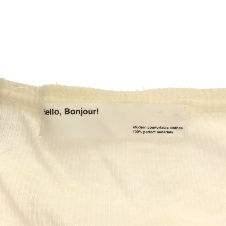 L'Appartement (アパルトモン) Hello, Bonjour! RIB LONGSLEEVE T