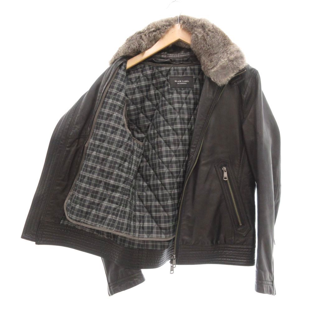 【美品】バーバリーブラックレーベル　ラムレザー　ライナー　ライダース　革ジャン バーバリーブラックレーベル BURBERRY BLACK LABEL ラムレザー