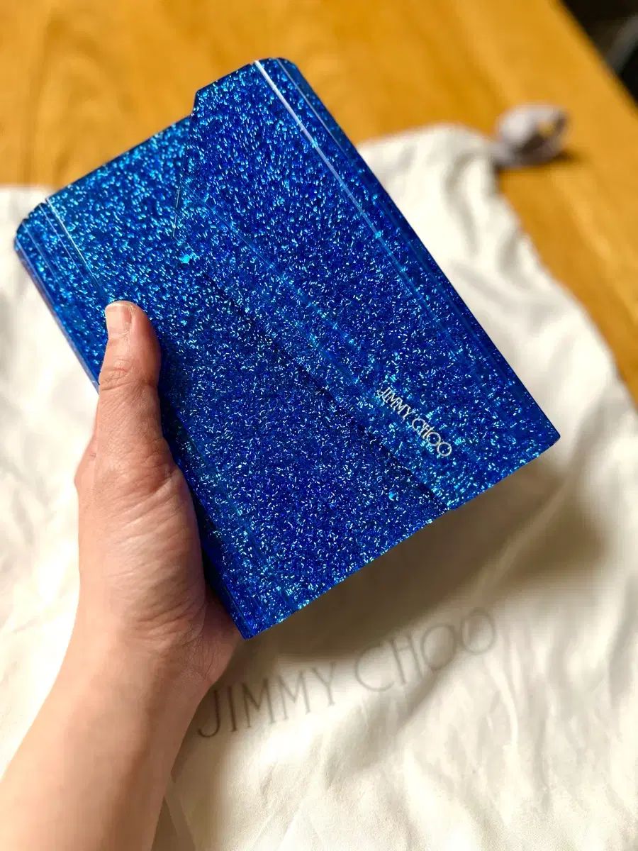 ジミーチュウ グリッター ブルー クラッチバッグ - メルカリ