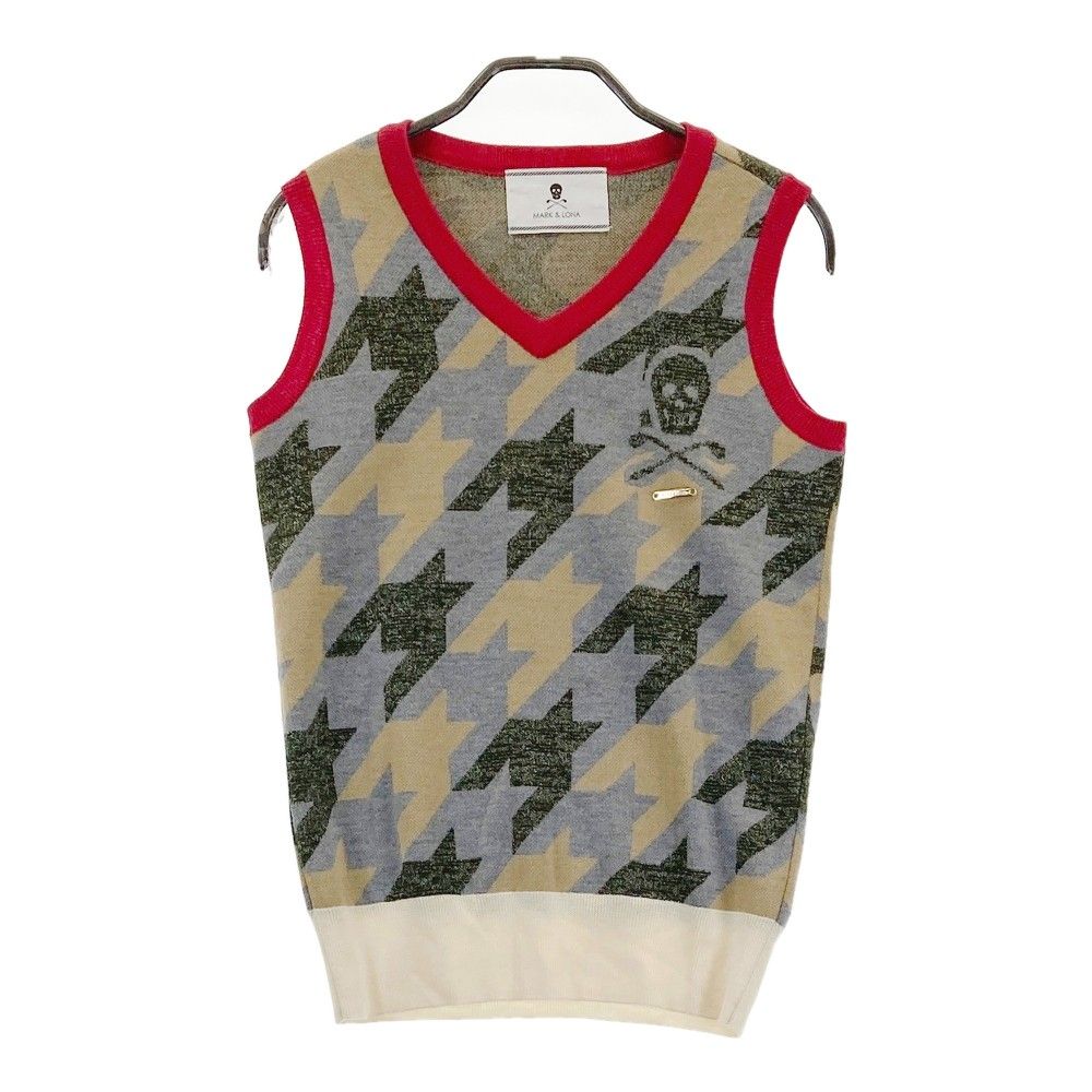 サイズ：S MARK&LONA マークアンドロナ ウール混 ニットベスト ラメ