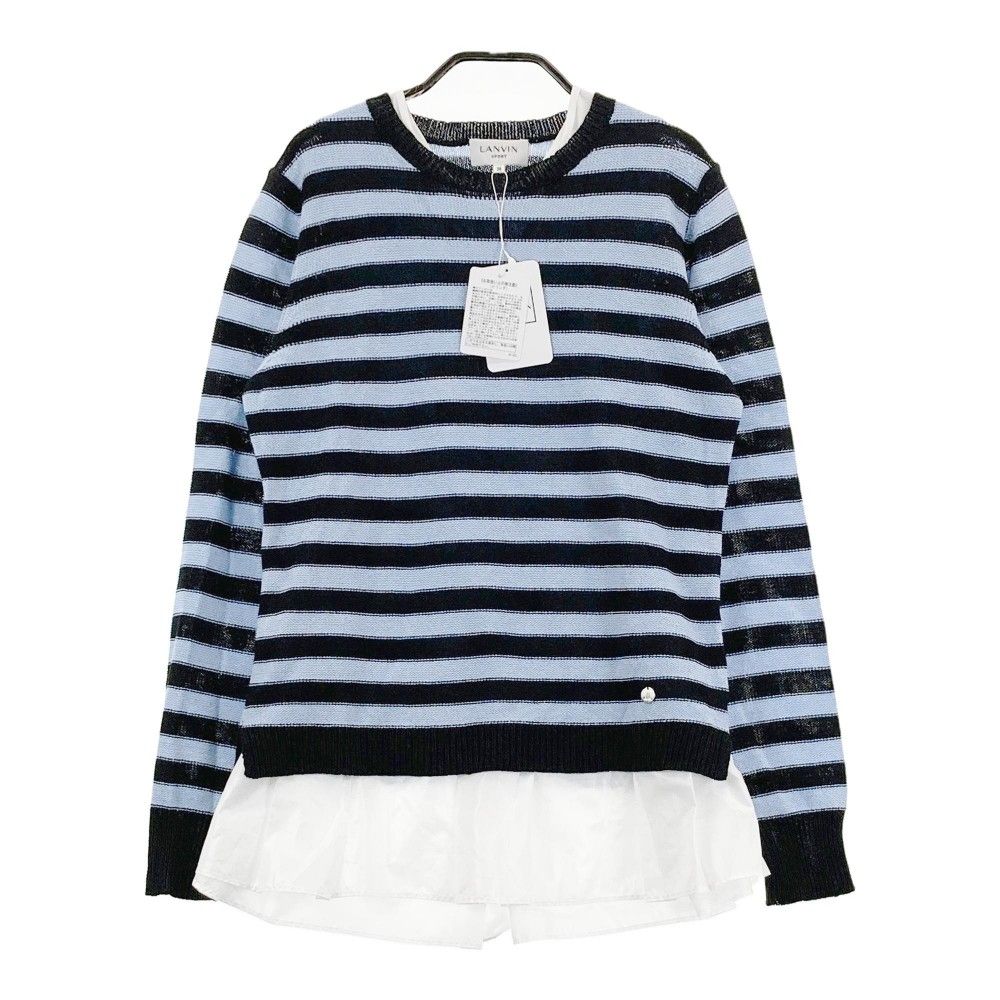 ランバンゴルフニット半袖38 新品未使用 サイズ：38 LANVIN SPORT ランバン スポール ニットセーター ボーダー