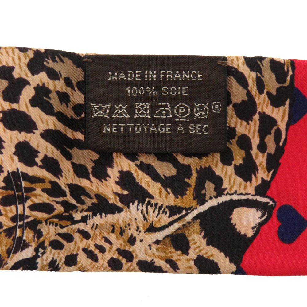 新品同様 エルメス ハート ツイリー ジャングル ラブラブ シルク