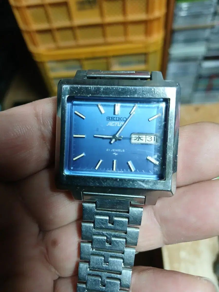 セイコー アクティス スクエア ヴィンテージ オートマチック時計