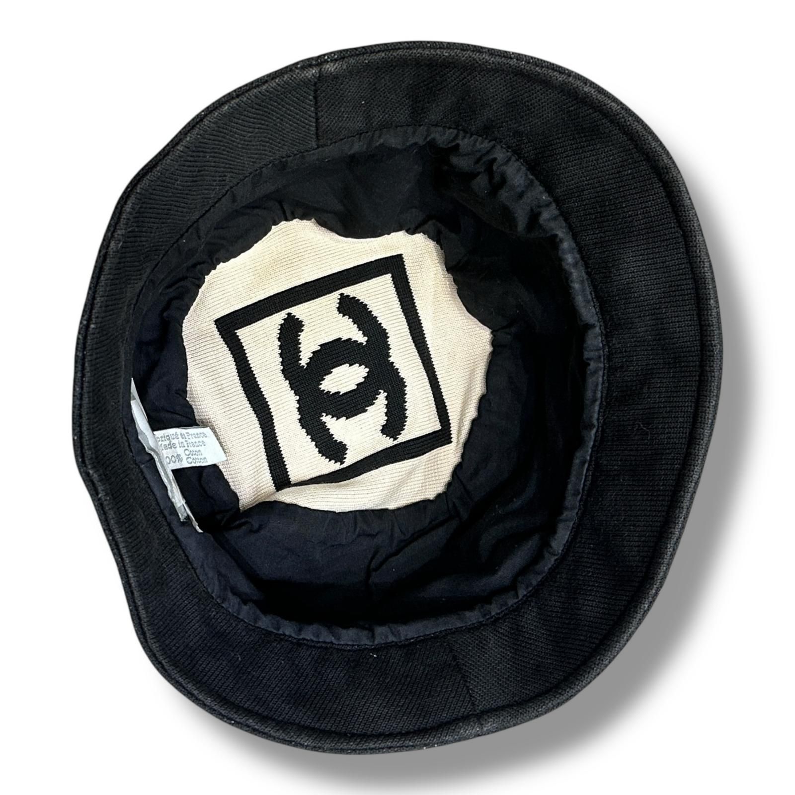 CHANEL シャネル　ココマークドット柄バケットハット CHANEL ココマークバケットハット 帽子 シャネル ブラック M （8471M