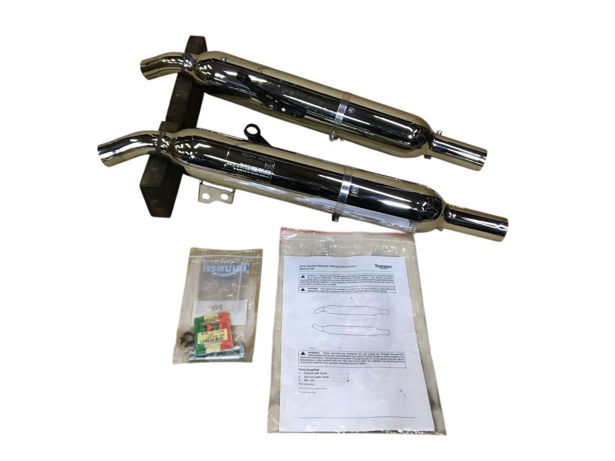 トライアンフ ボンネビル T100 空冷キャブ 純正OP スポーツマフラー