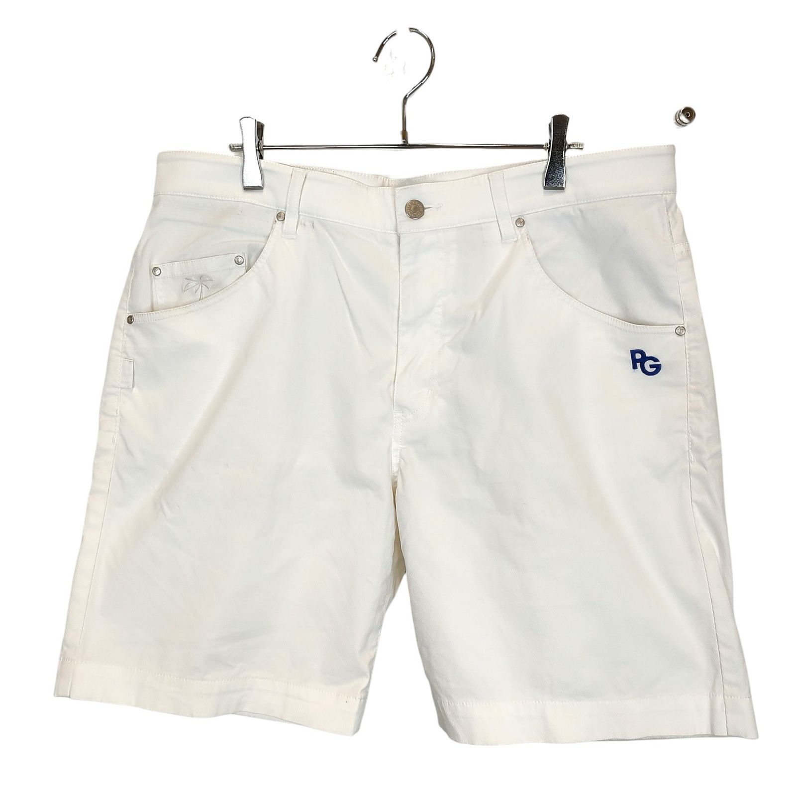 PEARLY GATES 刺繍ショートパンツ ホワイト PEARLY GATES パーリーゲイツ ゴルフ 23SS 変形 ドビーカルゼ ショート