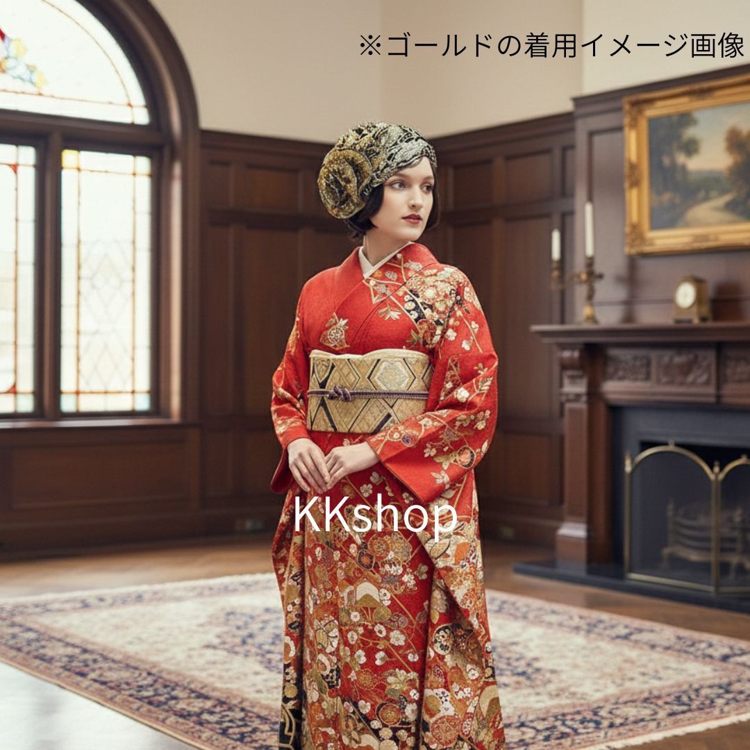 和装ヘッドドレス レース ヘッドドレス 帽子 ターバン バラ 薔薇 大正浪漫 大正ロマン