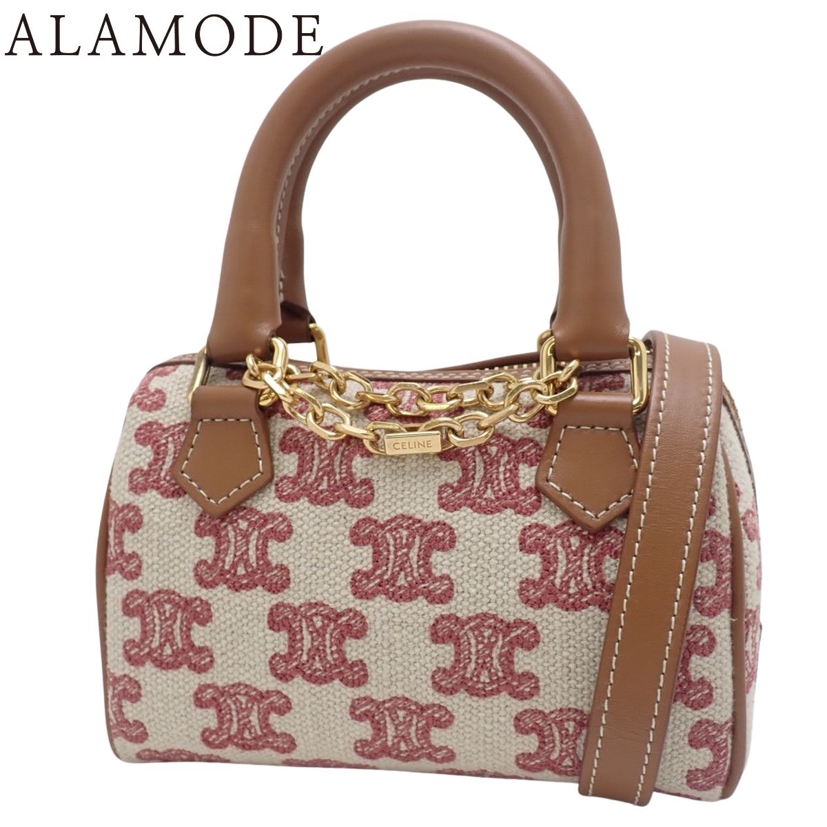 CELINE(セリーヌ) マカダム ミニボストンバッグ ショルダーバッグ