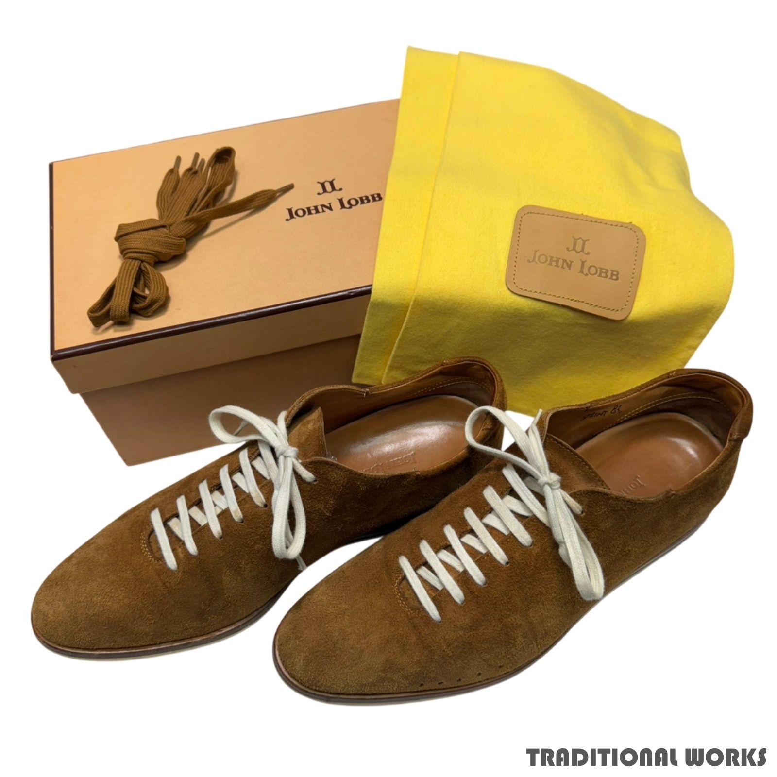 JOHN LOBB ジョンロブ 箱付き SPRINT スエードスニーカー シナモン 8.5