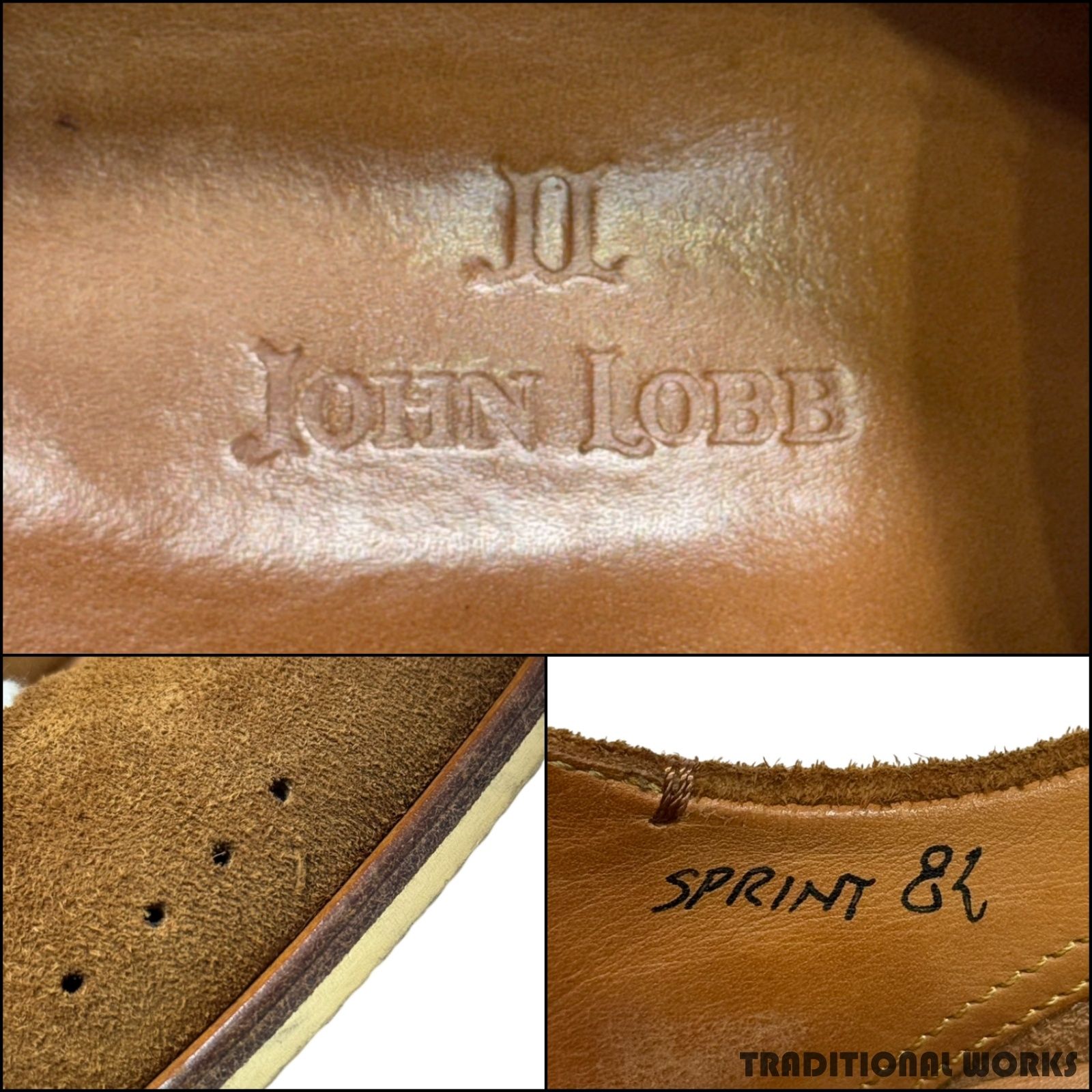 JOHN LOBB ジョンロブ 箱付き SPRINT スエードスニーカー シナモン 8.5