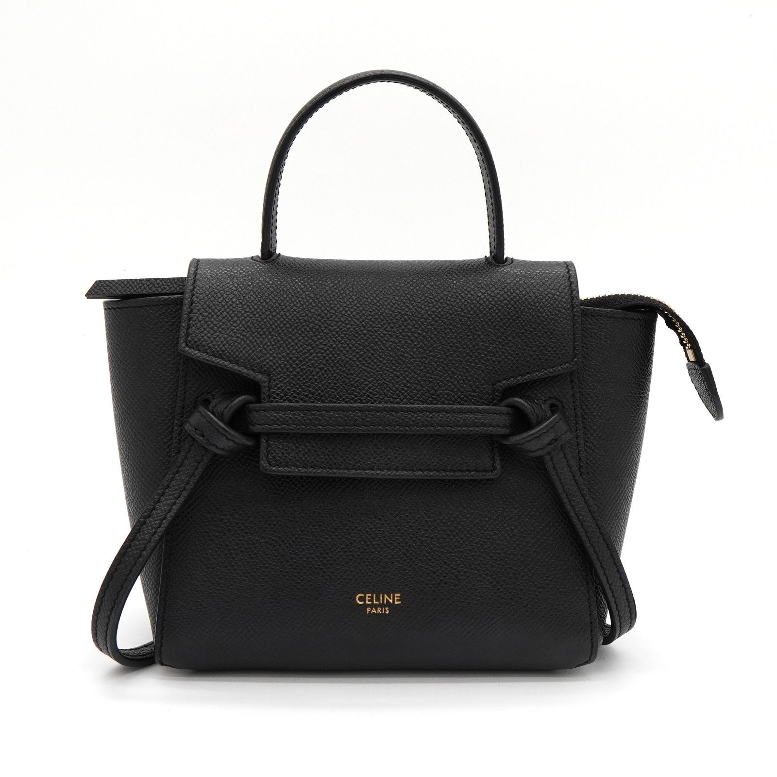 【正規品】【美品】CELINE セリーヌ ベルトバッグ ピコ ブラック セリーヌ ピコ ベルトバッグ レザー 2way ハンドバッグ ショルダー