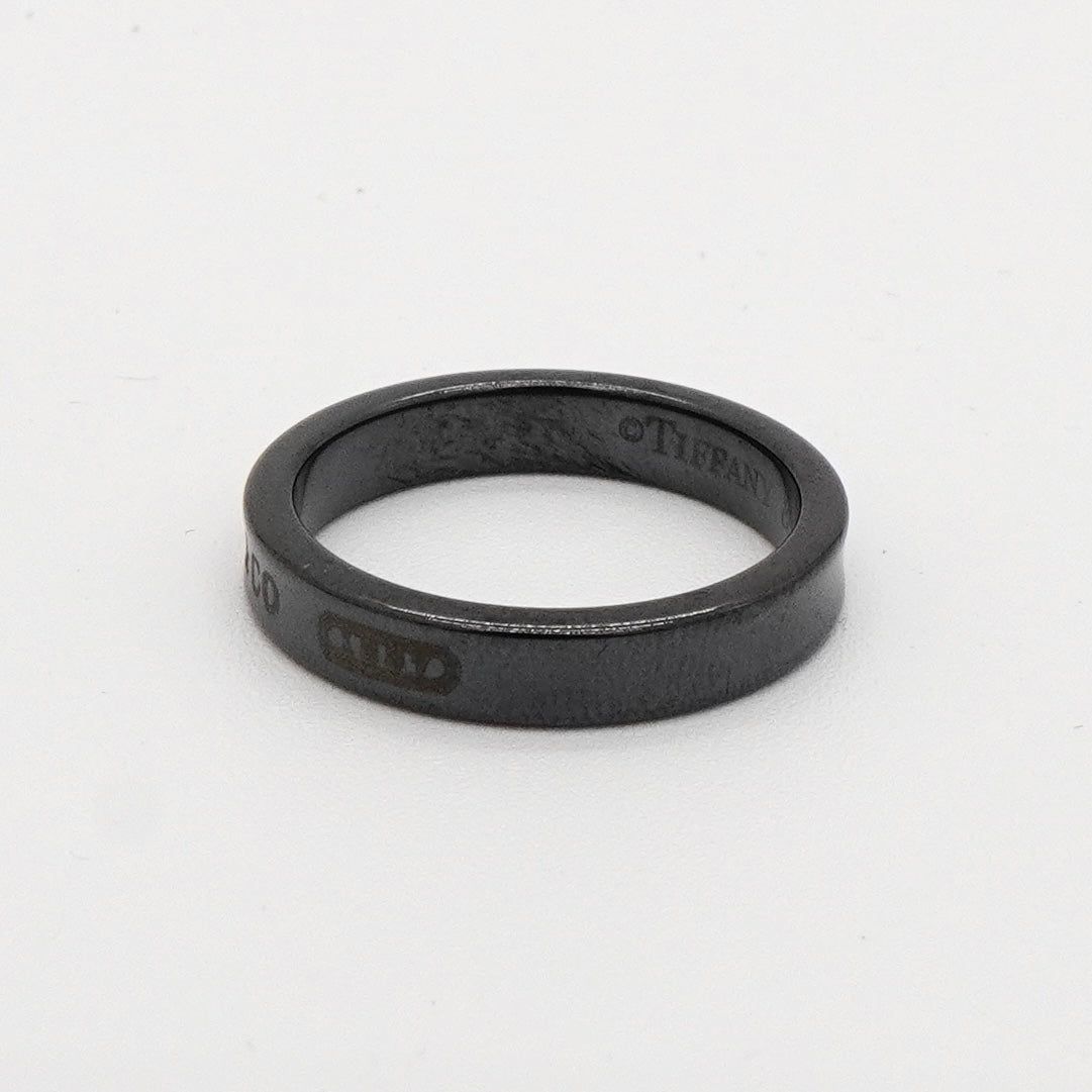 ティファニー ナロー 1837 リング 指輪 チタン メンズ 17号 ブラック