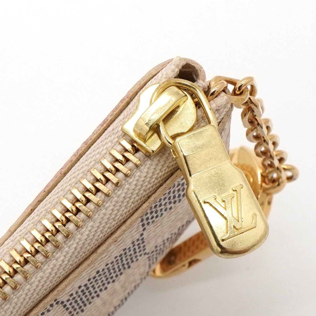 ルイ ヴィトン ダミエ アズール ポシェットクレ コインケース ホワイト