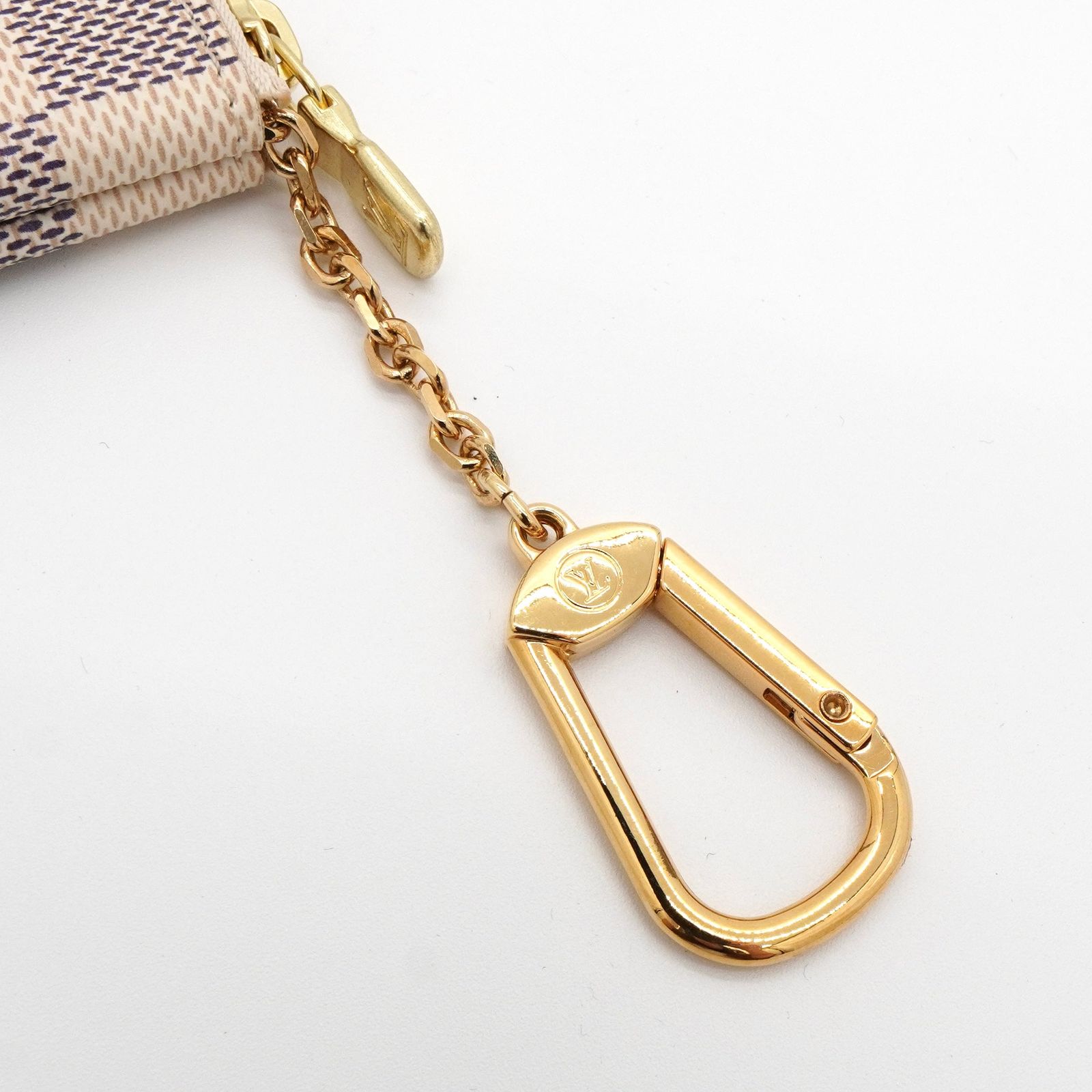 ルイ ヴィトン ダミエ アズール ポシェットクレ コインケース ホワイト