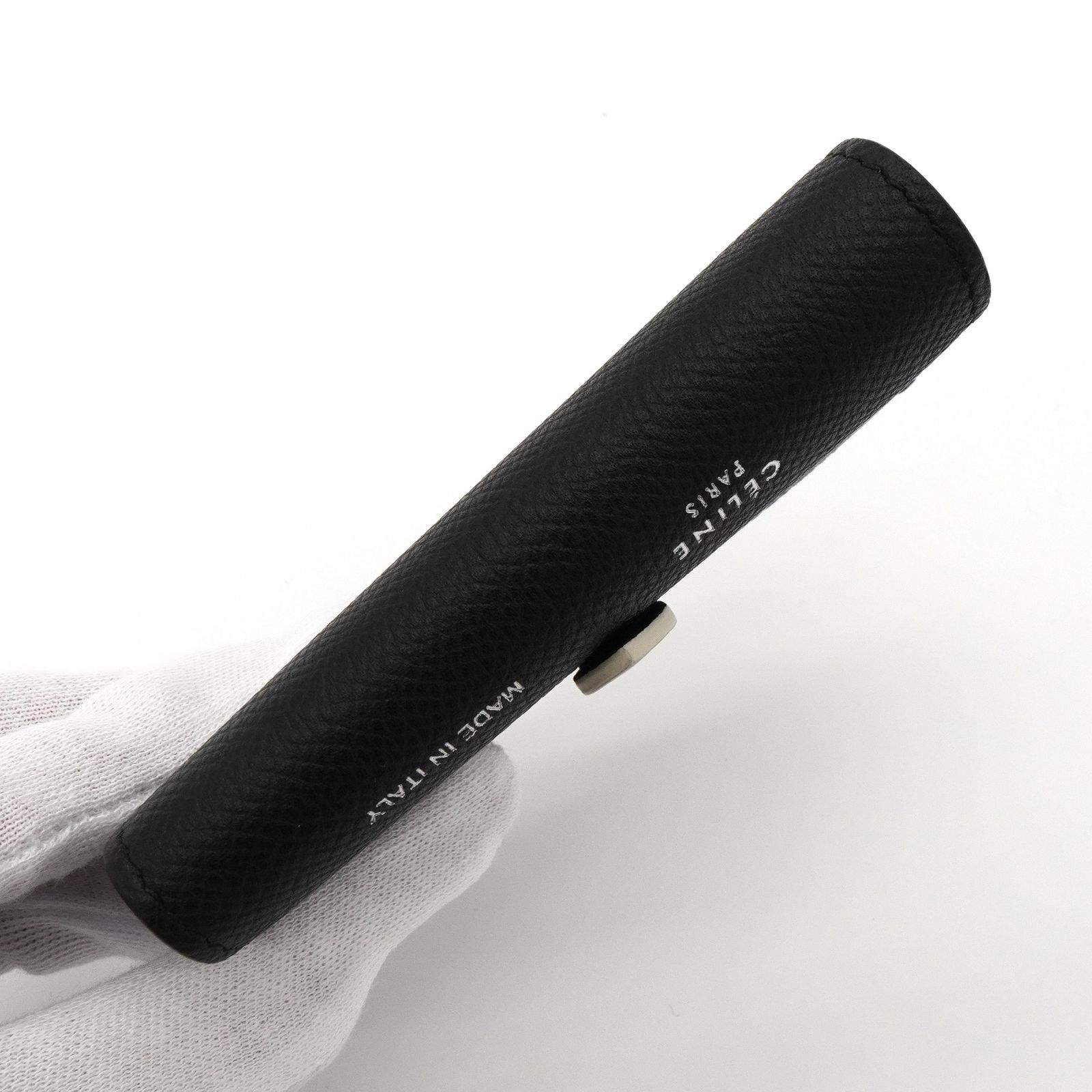 セリーヌ レザー バイカラー 6連 キーケース ブラック / ホワイト