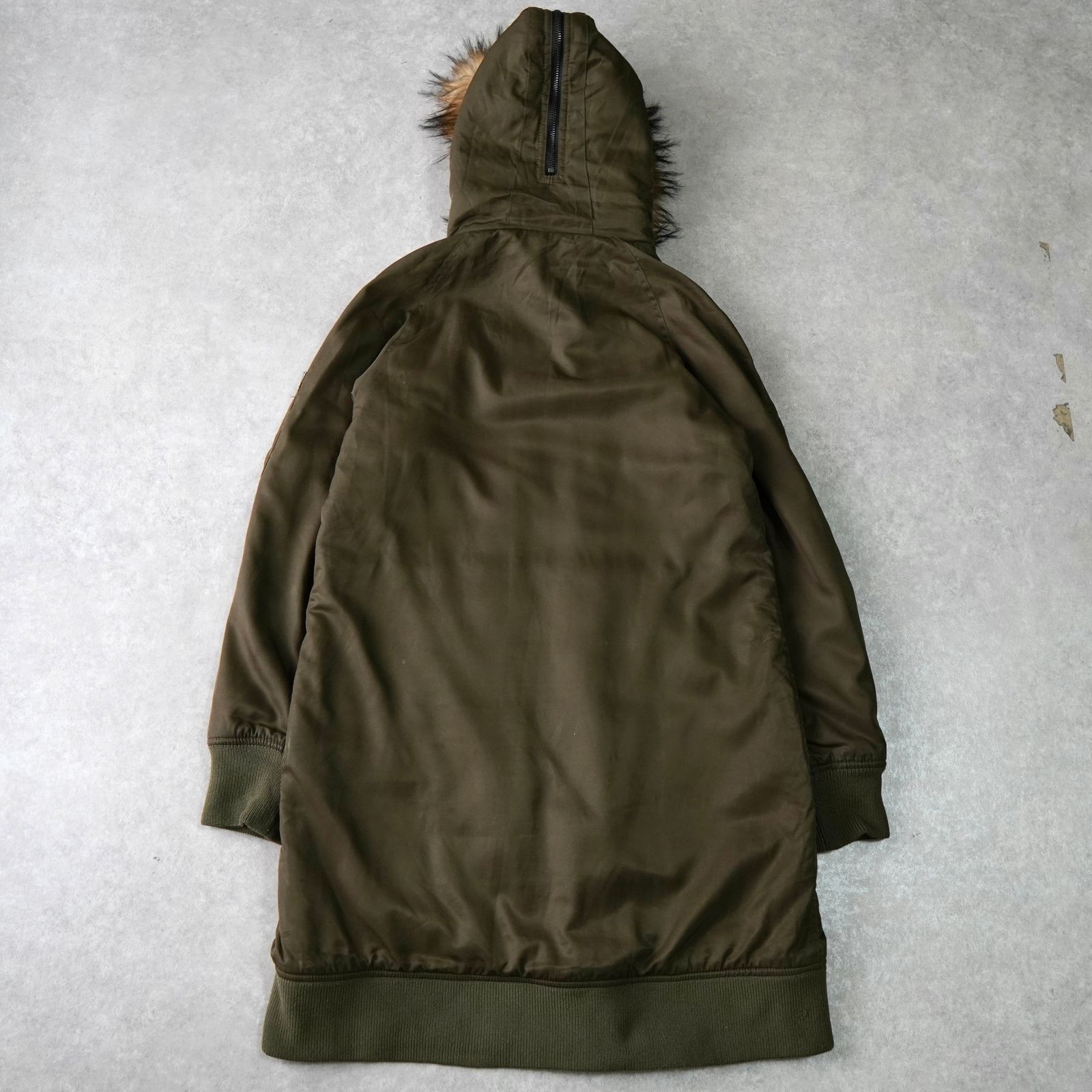 ディーゼル ファー 中綿ジャケット モッズコート カーキ レディース