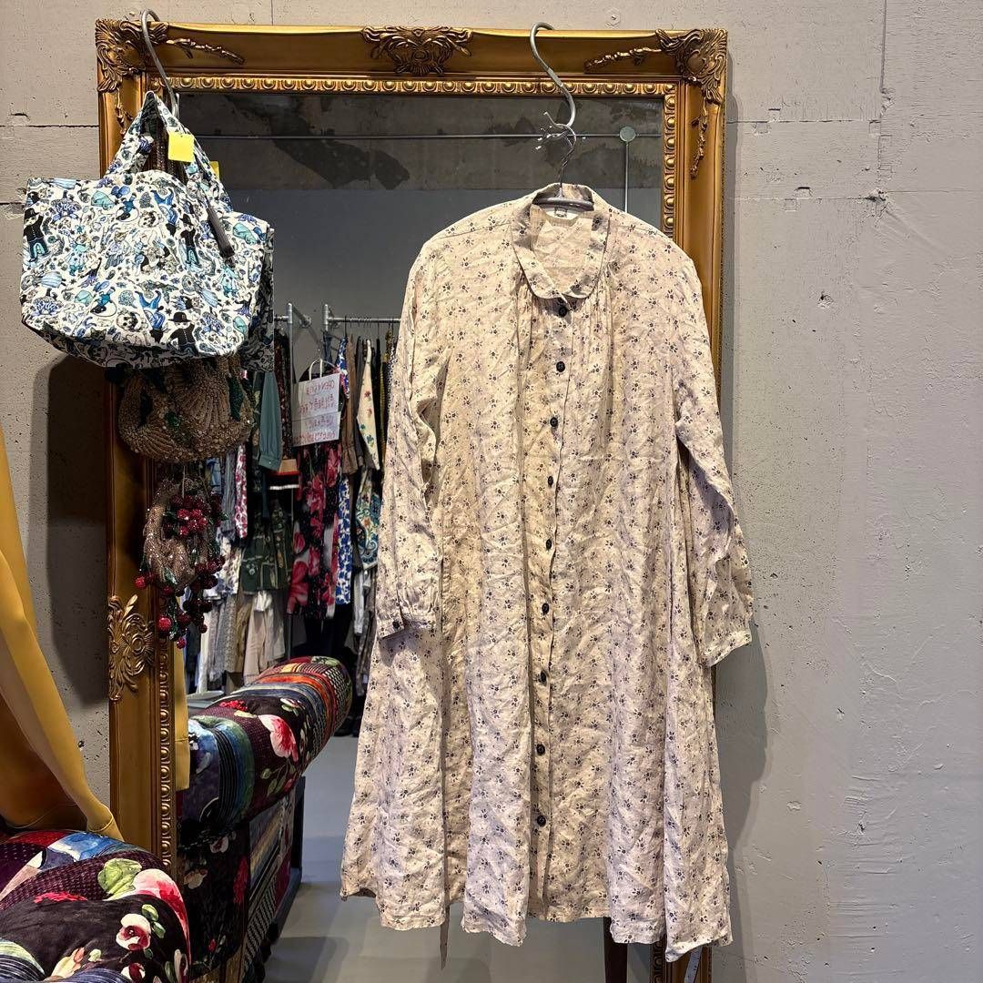 E コットンハウスアヤ cottonhouseaya 花柄 ワンピース ロング 