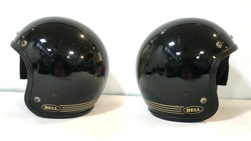 最初期! 70s BELL R-T ジェットヘルメット 赤 71⁄4 目深加工済み M