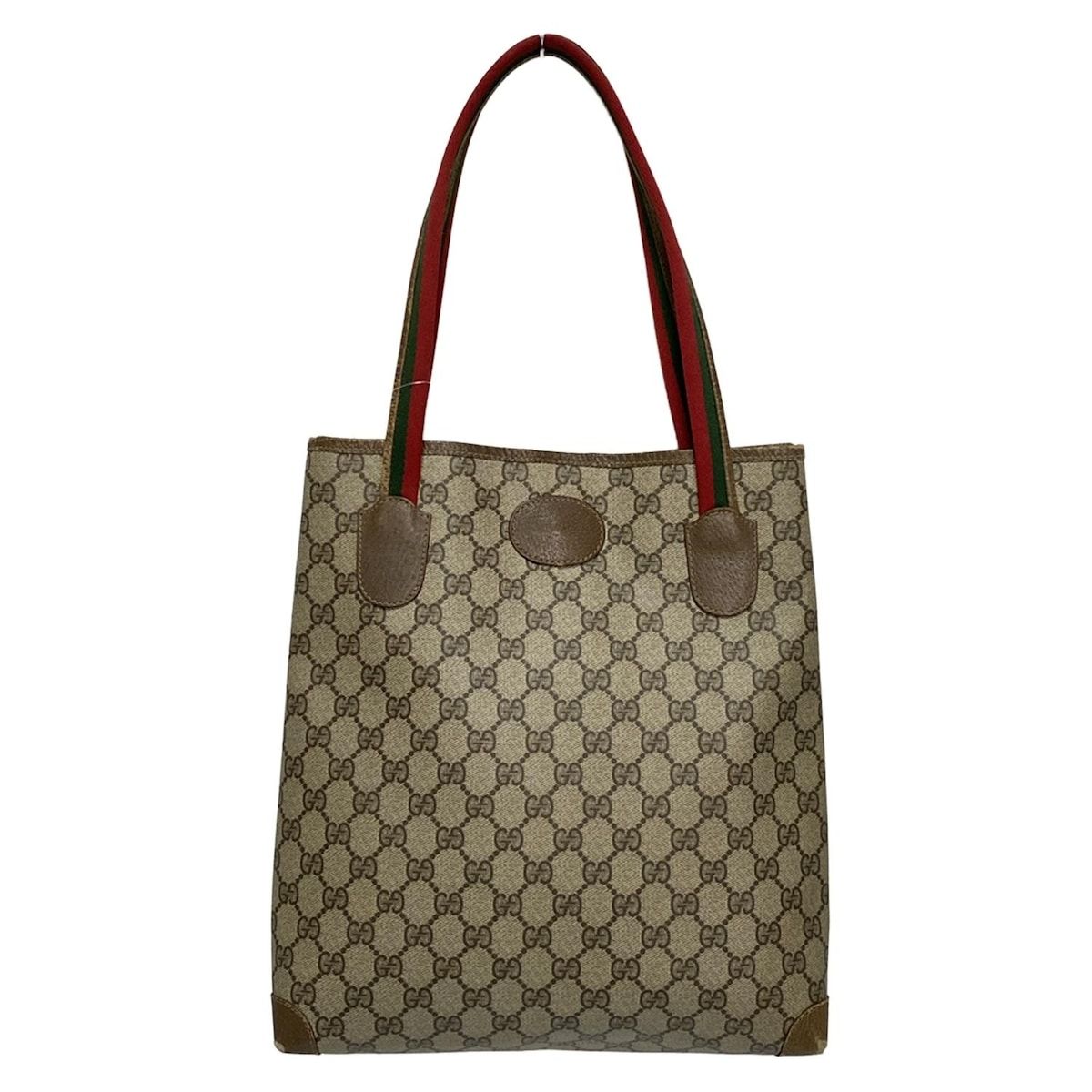 GUCCI(グッチ) トートバッグ オールドグッチ ベージュ×ブラウン×マルチ