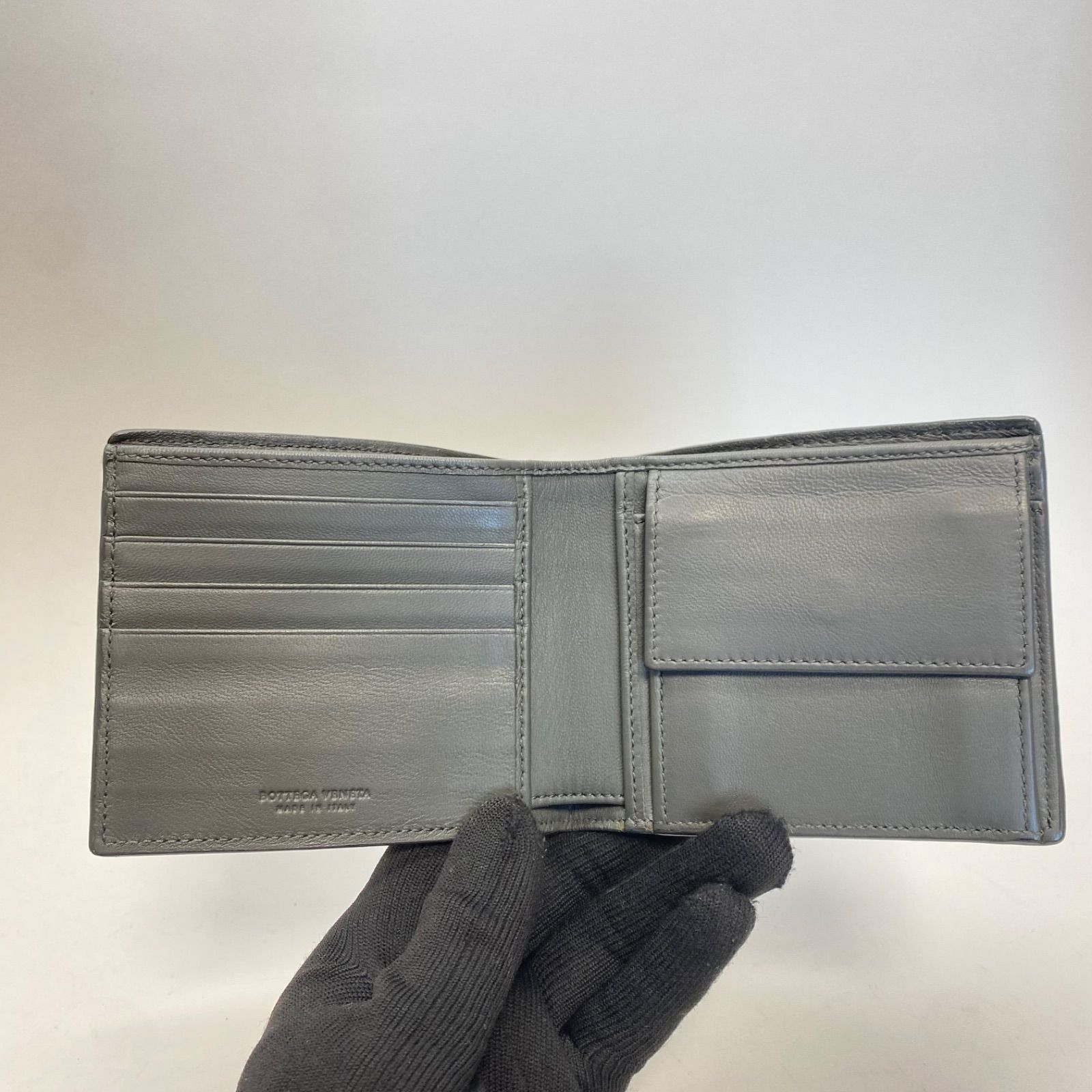 3217 良品 BOTTEGA VENETA ボッテガヴェネタ 二つ折り財布 イントレ