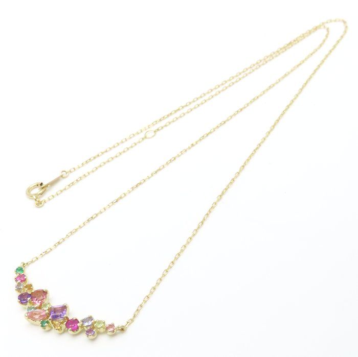 BIZOUX ビズー パナシェコフレ ネックレス マルチストーン K18YG
