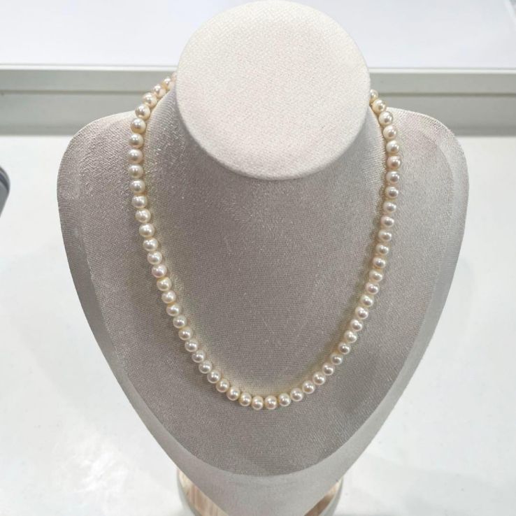 美品】アコヤ真珠☆パールネックレス☆シルバー刻印 - メルカリ