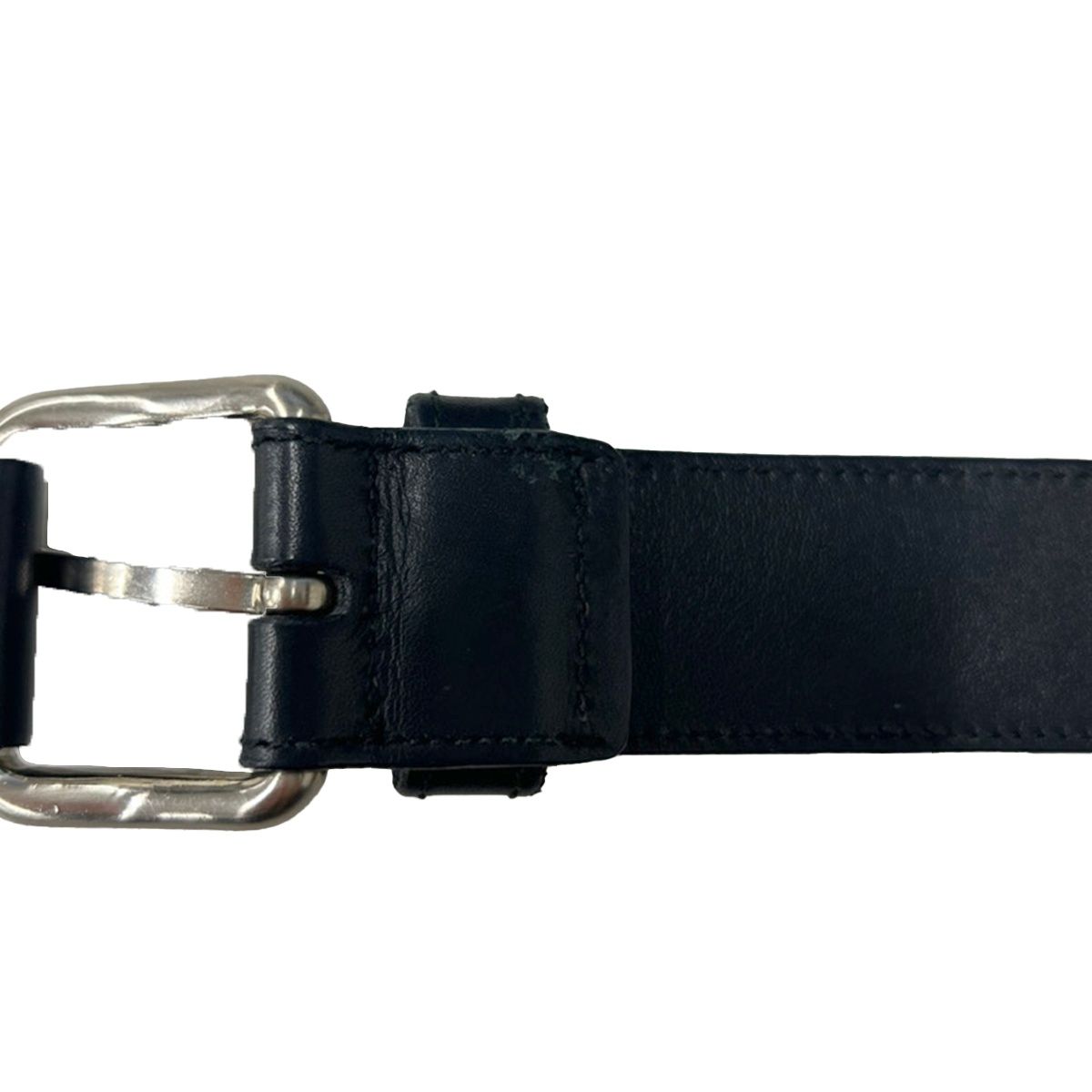 BOTTEGA VENETA ブラックレザーベルト 85cm BOTTEGA VENETA ボッテガヴェネタ イントレチャートレザーベルト