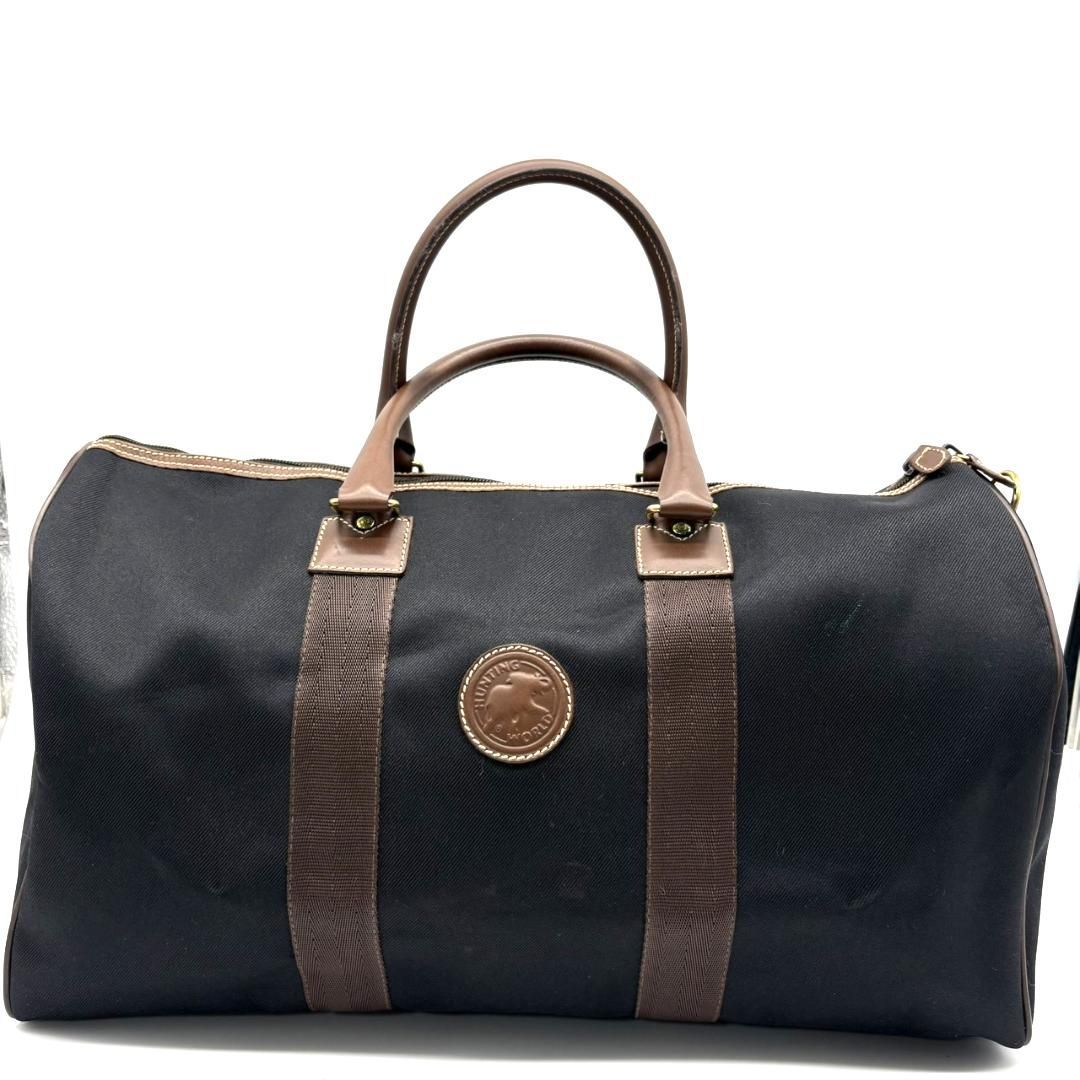 ハンティングワールド HUNTING WORLD ボストンバッグ 大容量 ブラック