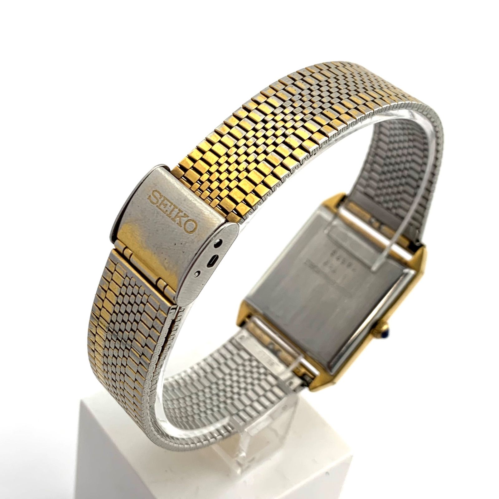 ジャンク】FORTUNE 51317 ゴールド 長方形ケース クォーツ腕時計