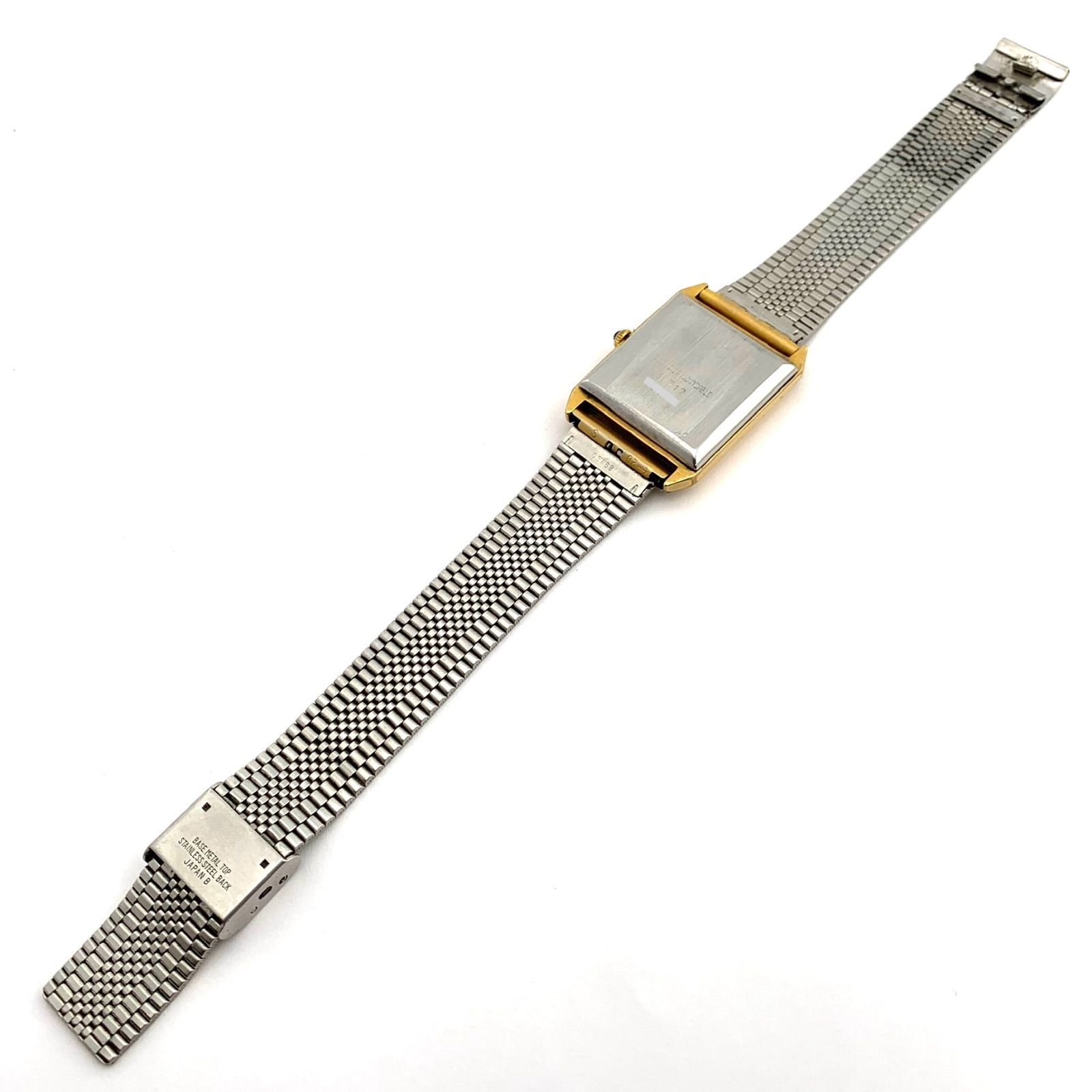 ジャンク】FORTUNE 51317 ゴールド 長方形ケース クォーツ腕時計