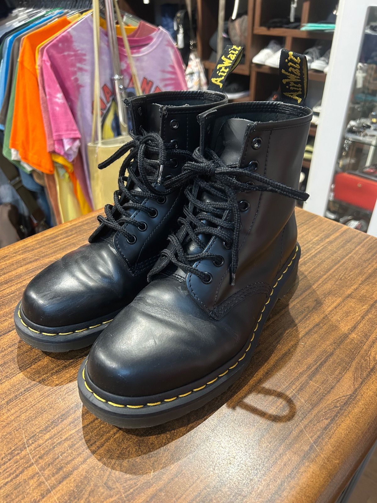 A-1717 Dr. Martens ドクターマーチン 8ホール ワークブーツ ガラス