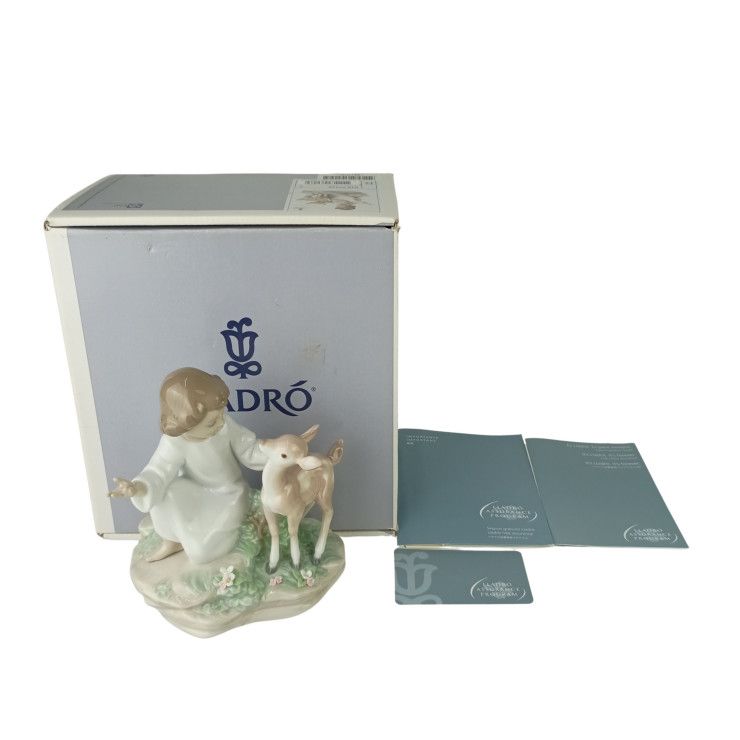 LLADRO リヤドロ 置物 平和の王国 (導く子ども) 6928 マルチカラー