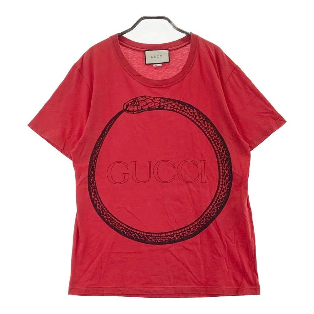 GUCCI グッチ 493117 半袖Tシャツ レッド系 S [240101525523] メンズ 