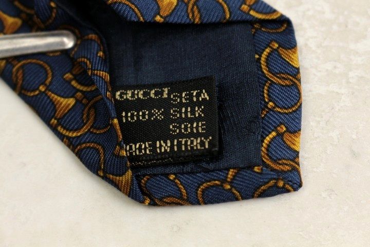 グッチ ブランドネクタイ クレスト紋章 総柄 ドット シルク イタリア製