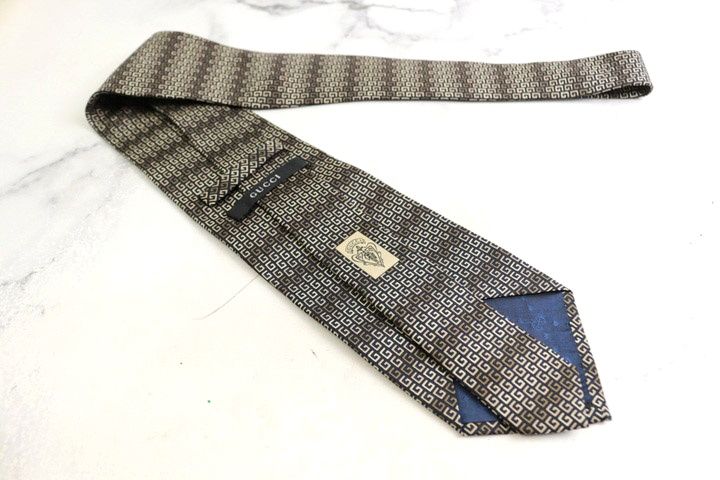 グッチ ブランドネクタイ クレスト紋章 GG柄 総柄 シルク イタリア製