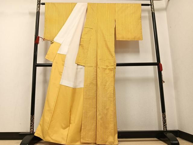 平和屋着物●本場大島紬　染大島　総絞り　間道　正絹　逸品　AABG0405ph 平和屋着物○極上 本場縞大島紬 縞格子 古代染色純植物染 ふくぎ