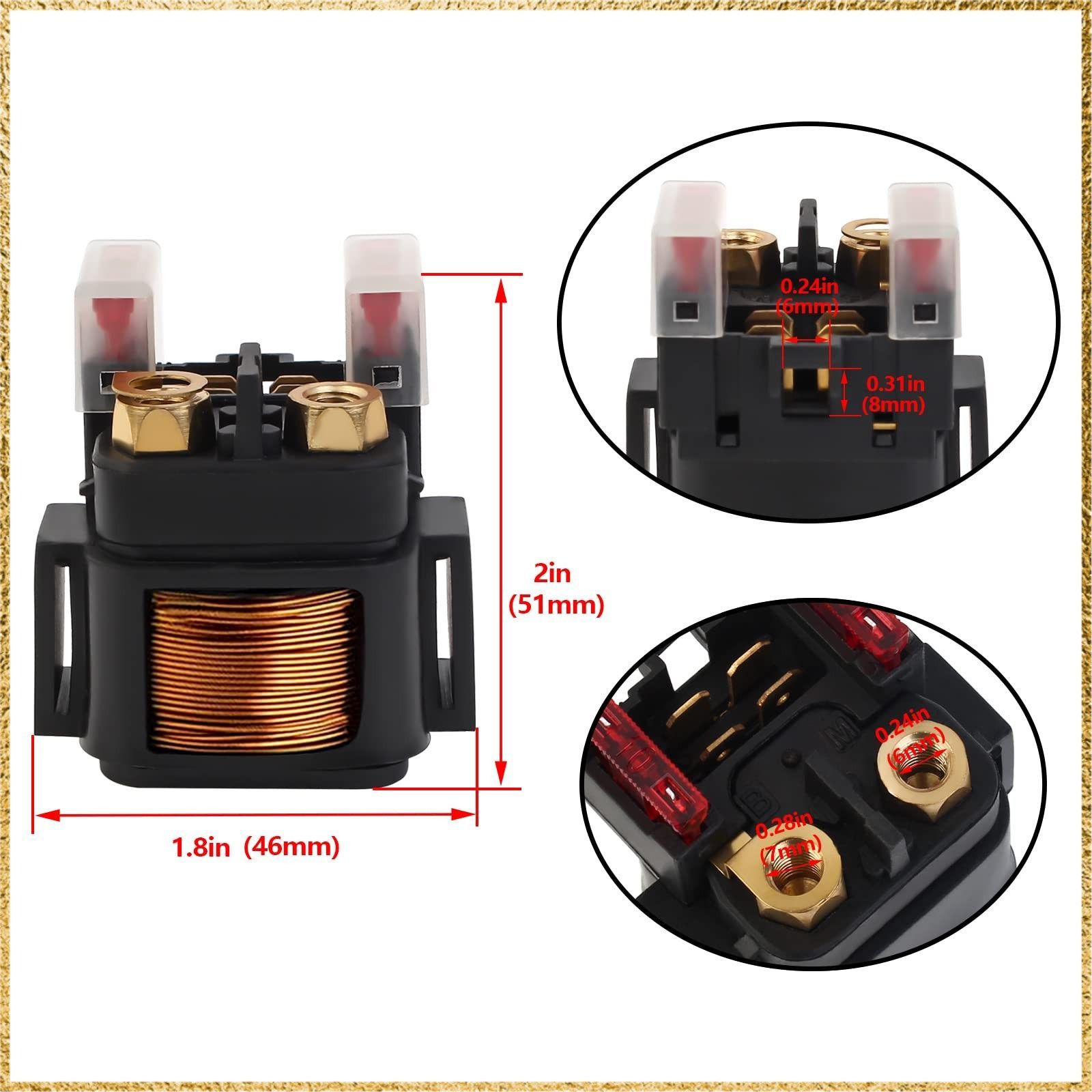 Amazon.co.jp: スターター モーター リレー Compatible With Yamaha For WR250R 2008-2020  For FJR1300A 2008-2020 For WR250X 2008-2011 オートバイ電気スターターリレーソレノイド用 : 車＆バイク ソレノイドスターターリレー Compatible With WR250R For FJR1300A 2008-2020 For XV