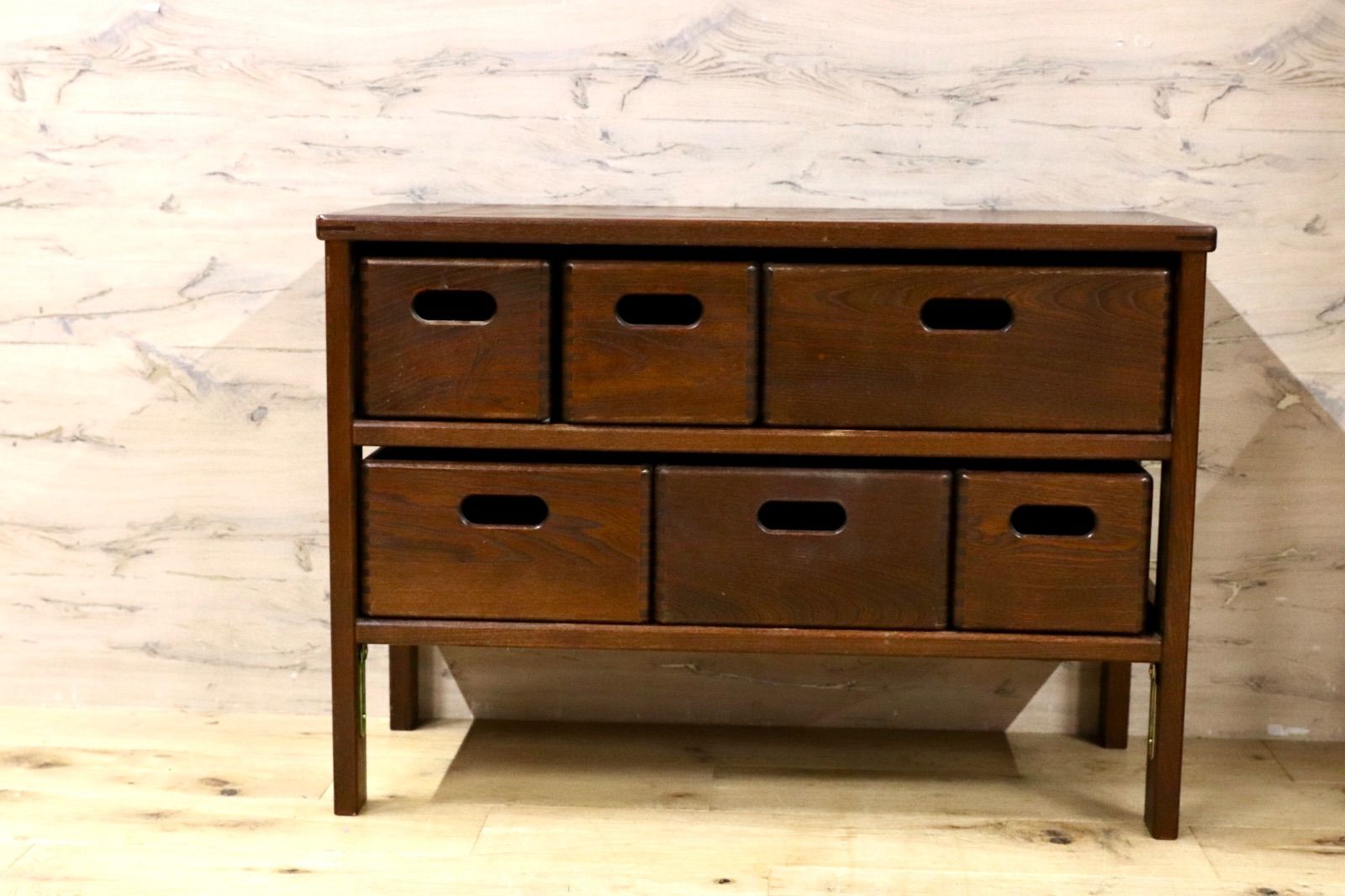 GMHS596○北海道クラフト家具 ヴィンテージ ラック シェルフ サイド