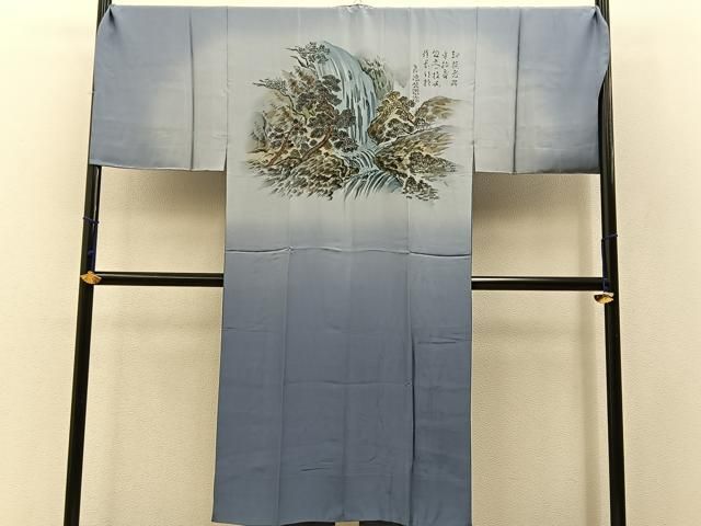 メンズ 平和屋着物○男性 長襦袢 袷 人物風景文 暈し染め キングサイズ