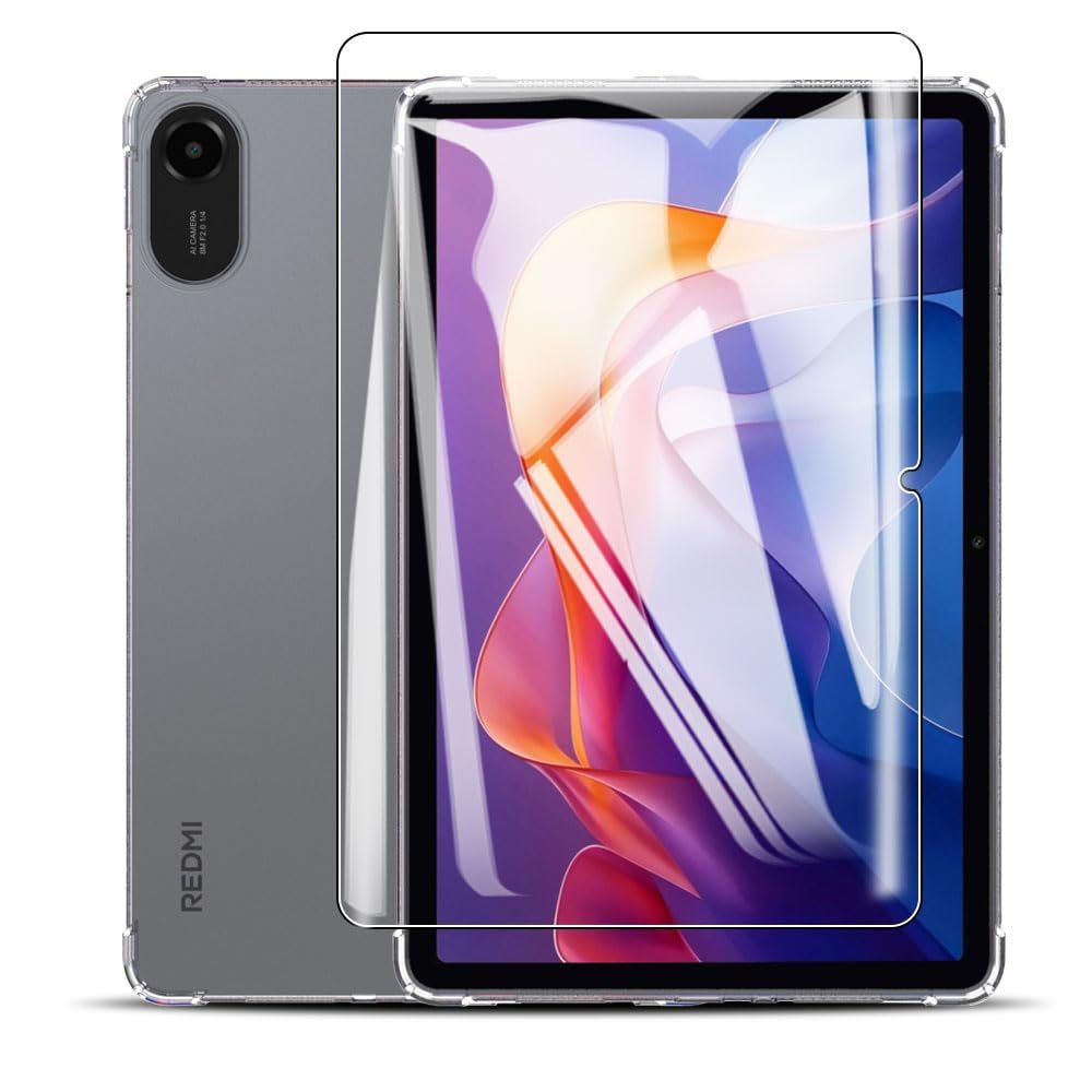 新品 For Redmi Pad 2 ケース + ガラスフィルム [YEZHU] 衝撃吸収 透明