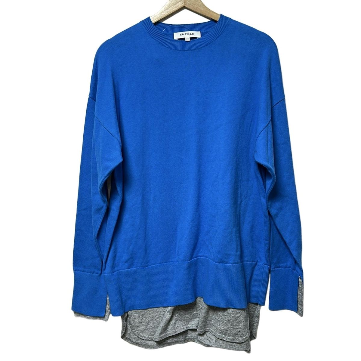 ENFOLD(エンフォルド) 長袖セーター サイズ38 M レディース - ブルー