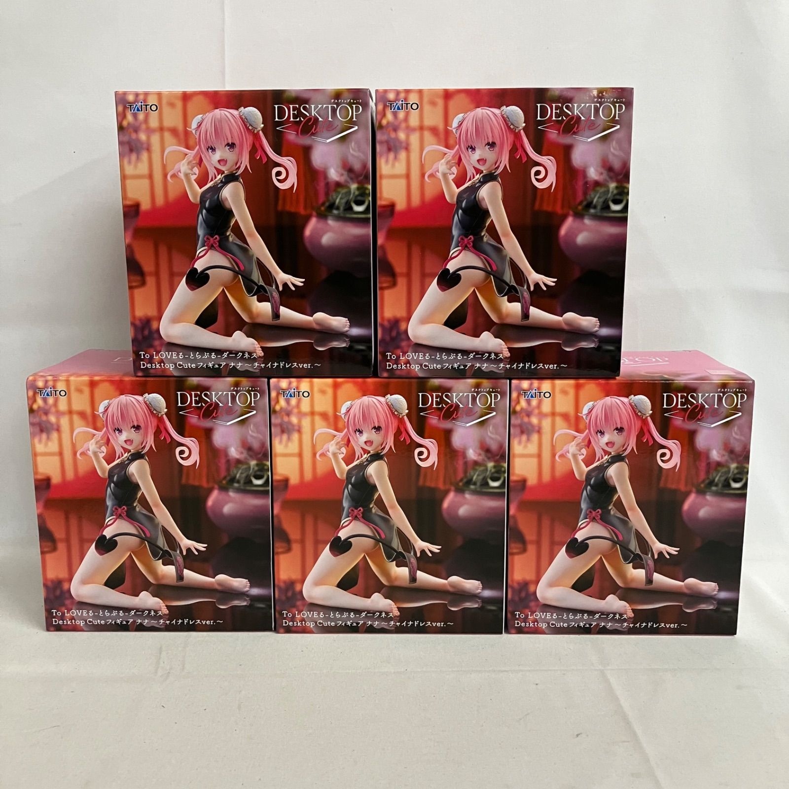 未開封 ToLOVEる Desktop Cute ナナ チャイナドレス フィギュア 5個