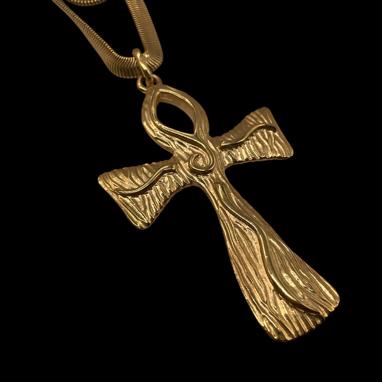 希少 GIVENCHY ジバンシー クロスモチーフ 十字架 2連 ペンダント